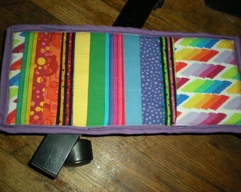 Car Truck Van Vehicle Visor CD DVD Holder 11 Pockets Rainbow