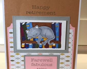 Cat retirement card | Etsy