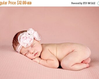 12% off Baby headband, newborn headband, adult headband, child headband and photography prop The single sprinkled- Ruffle Bow headband