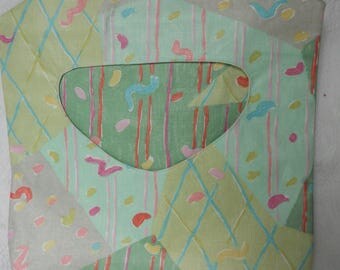 Green Multi-Print Clothes Pin Holder - Clothes Pin Bag - Made to Order