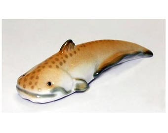 Original Russian Imperial LOMONOSOV Fine Porcelain. Beautiful Catfish 4.2 inch long. Great quality figurine hand crafted in Russia. Marked
