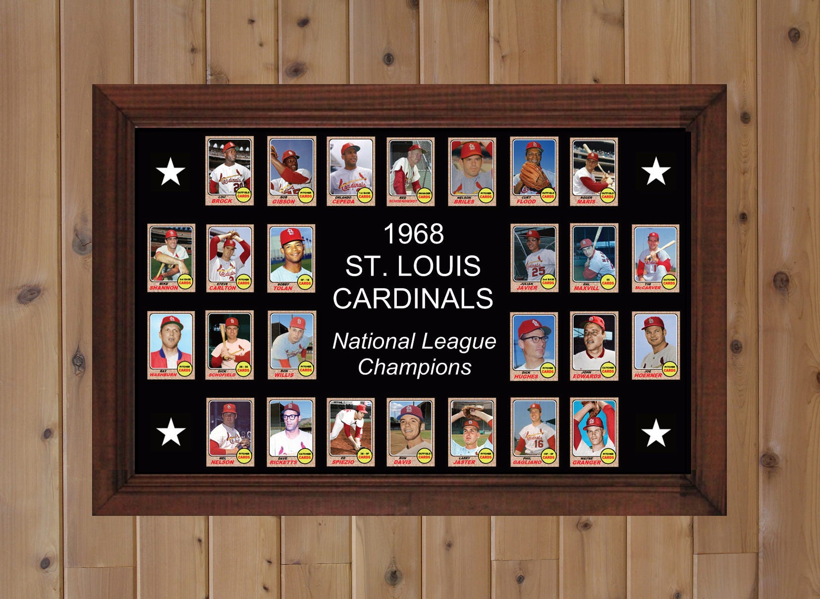 1968 St Louis Cardinals World Series Team ORIGINAL Poster