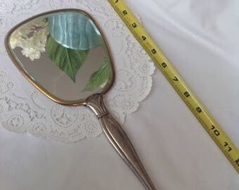 Vintage Hand Mirror, Vanity Mirror, Ladies Art Nouveau Hand Mirror, Art Deco Hand Mirror