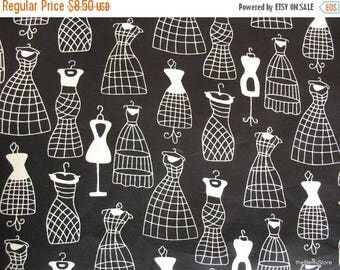 Flat 40% Off Vintage Dress Form Print Cotton Fabric Sold by Yard