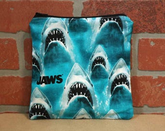 One Sandwich Bag, Reusable Lunch Bags, Waste-Free Lunch, Machine Washable, Jaws, Great White Shark, Sandwich Sacks, item #SS89