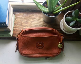 Vintage Brown Dooney and Bourke Large Kilty Crossbody Purse