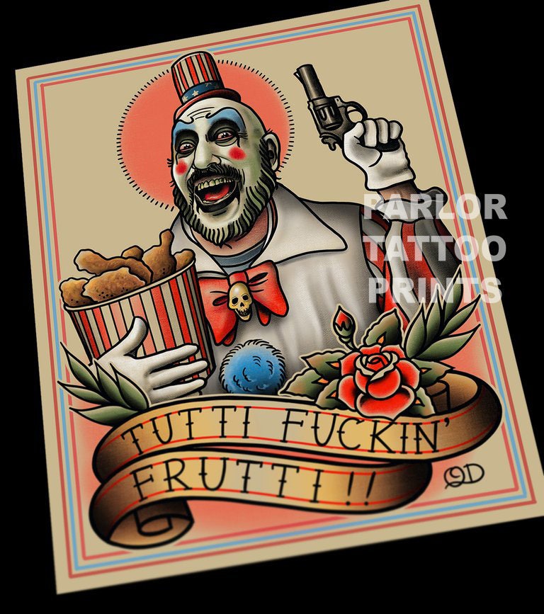 Tattoo Flash Art Prints | captain spaulding tattoo flash art print Tattoo Flash Art Prints | captain spaulding tattoo flash art print