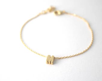 CLEARANCE SALE 50% Off- Personalized Bracelet // Gold initial bracelet // Initial bracelet, bridesmaid gift, birthday gift