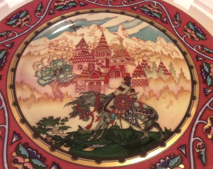 Vintage Villeroy & Boch Tsarevich Ivan and The Beautiful Castle, Russian Fairy Tales, Heinrich Wall Decor Plate, Old Russia