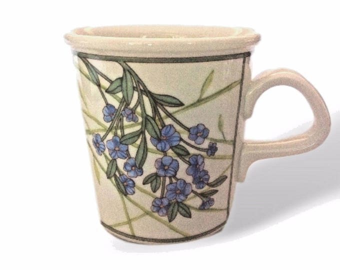 Dansk Cafe Floral Mug, Large Porcelain Coffee Mug, Floral Coffee Cup, Gift For Her, Dansk Mug, Gift For Christmas