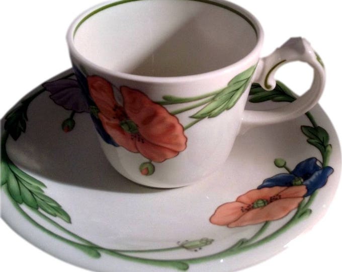 Villeroy & Boch Coffee Cup, Villeroy Boch Amapola, Vintage Porcelain Coffee Cup Set, Coffee Cup Set, Gift For Her, Gift For Kitchen