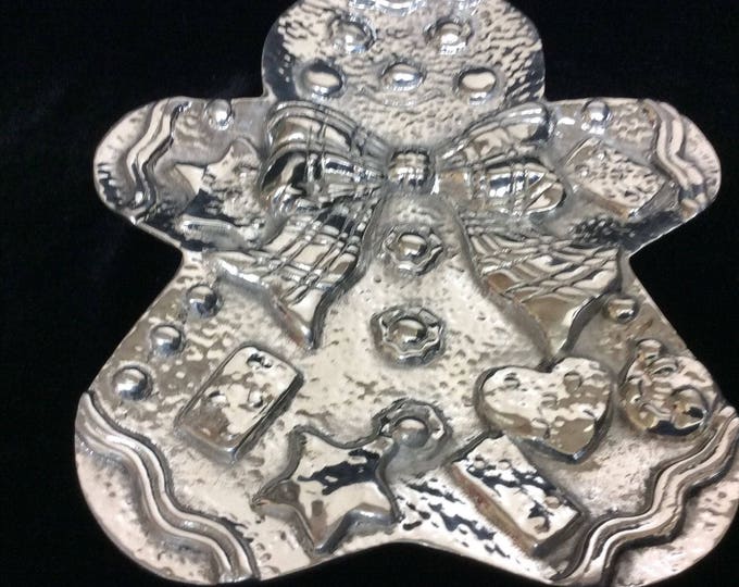 Holland Boone Pewter Christmas Gingerbread Man Silver Home Decor Gift For Christmas Holiday Housewarming Idea