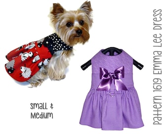 Emma Lee Dog Dress Pattern 1619 * Small & Medium * Dog Clothes Pattern * Designer Dog Dress * Dog Harness Dress * Dog Apparel * Pet Dress