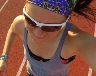 Big Head Headband - Turban Headband -Running Headband - Extra Wide Yoga Headband - Boho Headband - Fitness Apparel - Chief Floral