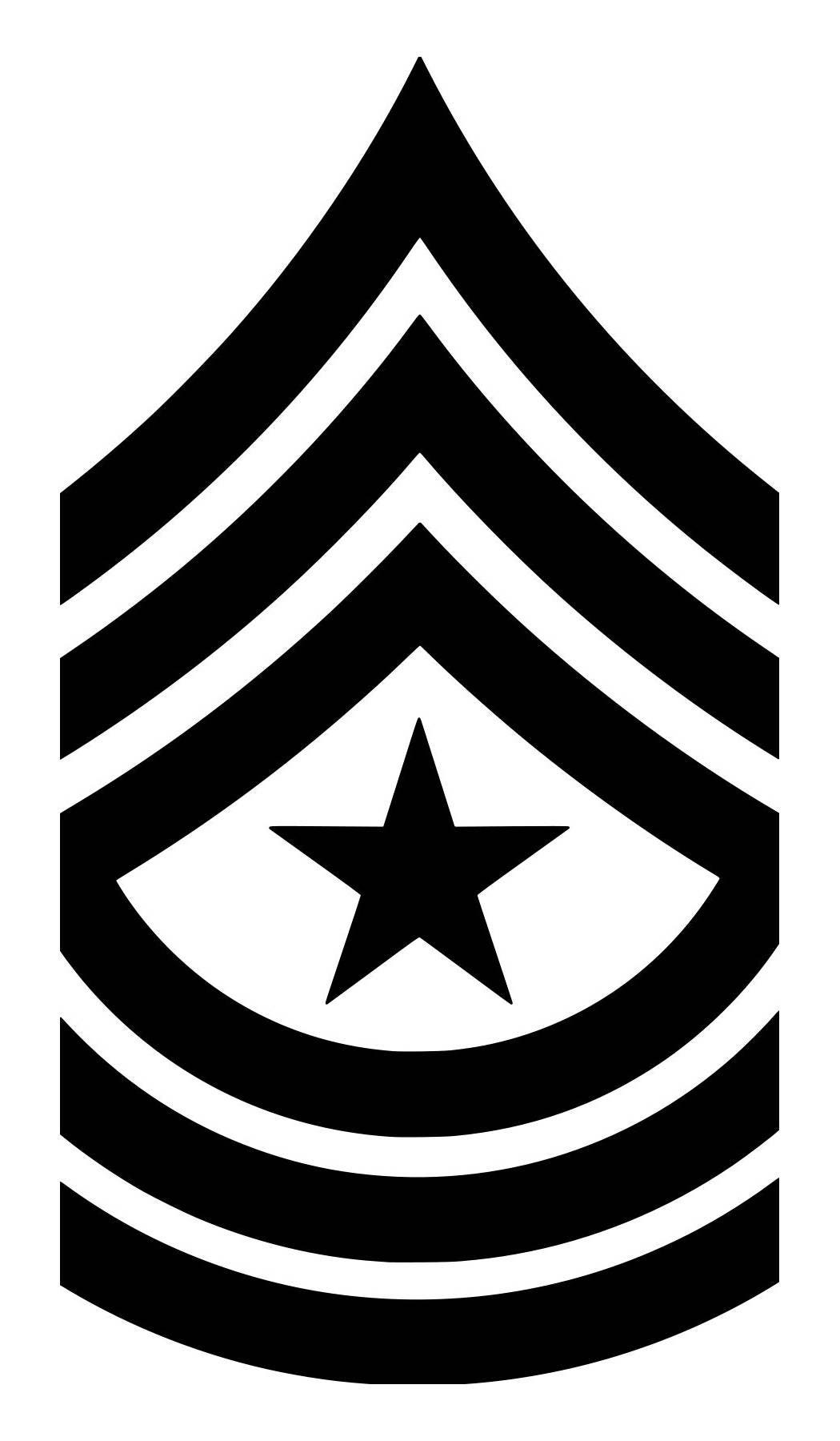 US Army E9 Sergeant Major Insignia 5 x 2.75 Vinyl