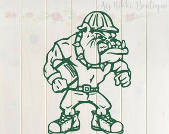 Rougher, Bulldog, football SVG, PNG, DXF files, instant download