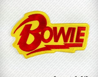 David Bowie Embroidered Patch Iron on D.I.Y Decorate Clothes Vest Jacket Coat Hat Gap T Shirt Funny Hobby Design Fashion Variety