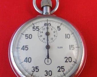 Military stopwatch chronometer AGAT Soviet USSR mechanical function k432