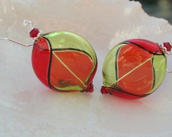 Venetian Murano Blown Glass Earrings