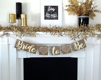 Bridal Shower Banner / Bridal Shower Decor / Bride To Be Banner / Wedding / Bachelorette Sign / Wedding Decorations / Engagement photo prop