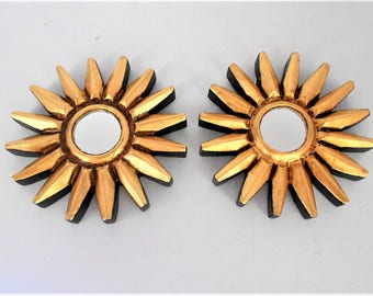 4.75", Wall Mirrors, Sunburst Mirrors,Round Mirrors,Gold Mirrors,Decorative Wall Mirrors,Small Wall Mirrors,Decorative Mirrors,Item GLSM5123