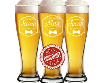 Personalized Beer Mug, Groomsman Gift, Groomsmen Beer Glasses, Groomsmen Beer Mug, Custom Beer Glass, Engraved Beer Mug, Pilsner Glasses
