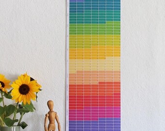 ON SALE Wall calendar 2017 Planner 2017 Calendar Wall Planner 2017 for children rainbow colours Wall decoration Poster Color Print 2017