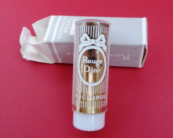 Vintage Christian Dior Lipstick - Rouge Dior, Recharge, No. 24, Pink Lipstick, Made in France, French Cosmetics, French Beauty