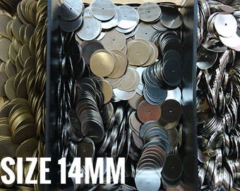 CLEARANCE** 14mm brass sequin, thin metal disc, 180 pcs