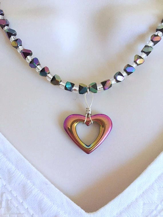 Valentines Necklace Valentines gift Heart necklace