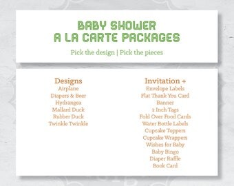 Baby Shower A La Carte Packages