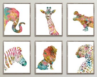 nursery animal prints kids animal wall art watercolor animals girl nursery decor - Kids Animal Prints nursery animal prints kids animal wall art watercolor animals girl nursery decor - Kids Animal Prints