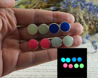 Mother Gift Glow in the dark Celestial jewelry Clip on earrings Beauty gift Glowing jewelry Gift|For|Women Clothing gift Gardening gift