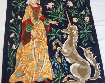 Tapisserie Murale Vintage 122x90 Cm - Motif Floral - Gobelins Français - Coton