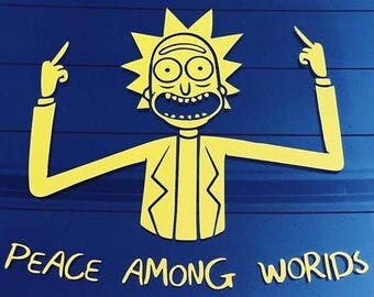Rick and Morty // Rick and Morty Decal // Peace Among Worlds // Vinyl // Sticker // Portal Gun // Pickle Rick Decal // Mr Meeseeks Decal