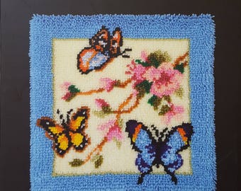 Butterflies Latch Hook Rug Kit
