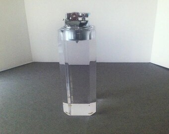 Midcentury Modern Lucite Tall Cigarette Lighter