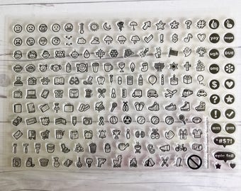 planner stamps, planner Icon stamps, planner stamp sets, bullet journal stamps, sport stamps, chore stamps, weather stamps, fitness stamps