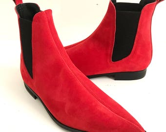 zebra chelsea boots
