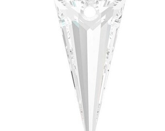 ON SALE Swarovski Clear Crystal Spike Pendant 6480 Clear Crystal Spike Pendant Swarovski Crystal Spikes 18mm (1 pc) 48V13