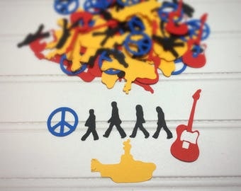 100 pieces of Beatles confetti / yellow submarine / Confetti / Beatles confetti / party confetti