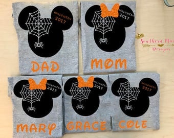 Halloween Disney Family Shirts-Disney Matching Shirts-Disney Family Matching Shirts-Mickey Shirts-Minnie Shirts-Cute Family Disney Shirts
