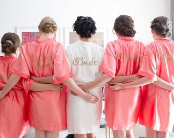 Bride robe , bridesmaid robe, bridesmaid robes, bridal robe, wedding robe, satin robes, wedding robes, bridesmaid gifts, bridal party robes