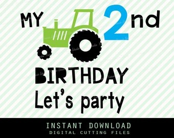 Download Tractor birthday svg | Etsy