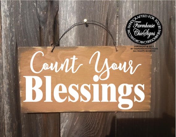 count your blessings, count your blessings sign, blessed, farmhouse, rustic decor, fall decor, rustic fall decor, rustic farmhouse sign