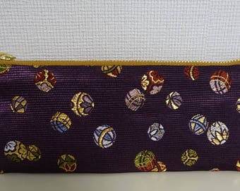 Japanese pencilcase,,Japanese textiles,Nishijin brocade