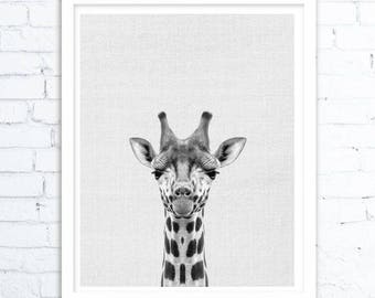 Giraffe Wall Art, Giraffe Print, Nursery Decor, Nursery Animal Print, Safari Nursery Art, Nursery Printable, Nursery Wall Art, Giraffe photo