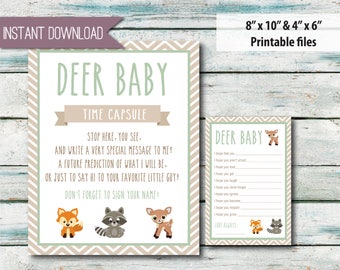 Baby Time Capsule baby shower game Dear Baby 3 files