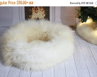 ON SALE Sheepskin Cat bed , Cat cave , pet bed , cat house ,pet furniture hand made with Genuine Real Sheepskin XXL Extra Large