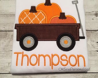 Fall Shirts for Boys - Pumpkin Wagon Fall Shirt - Pumpkin Shirt - Wagon Fall Shirt - Boy Fall Shirts - Fall Boy Shirts - Boy Pumpkin Shirt